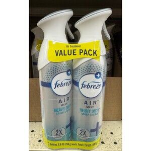 Febreze AIR Mist Heavy Duty Crisp Clean air freshener Value Pack OLSHB